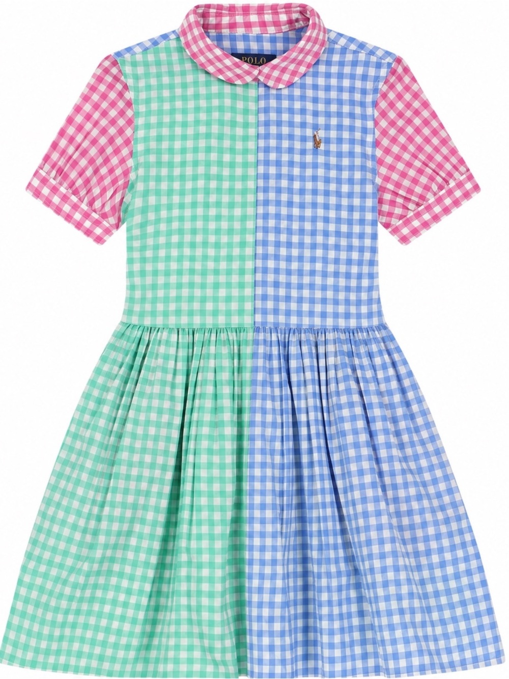 Ralph Lauren Pink, Green & Blue Gingham Polo Dress